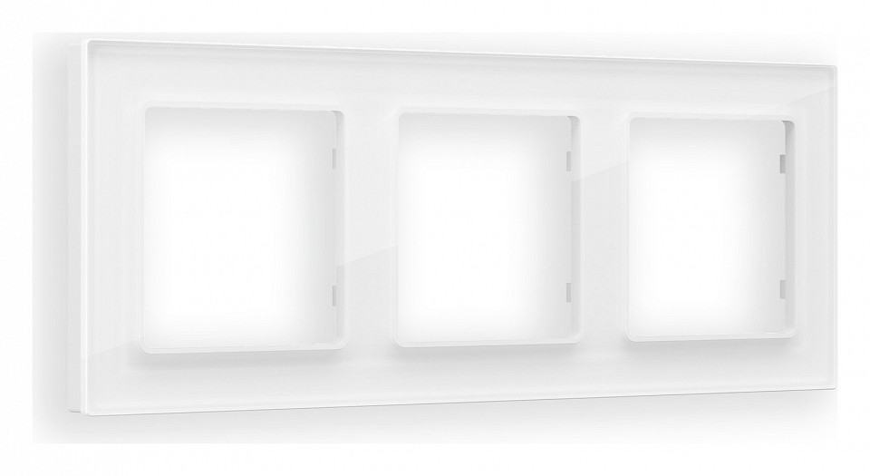 Рамка на 3 поста ambrella volt platos стекло органическое af330103