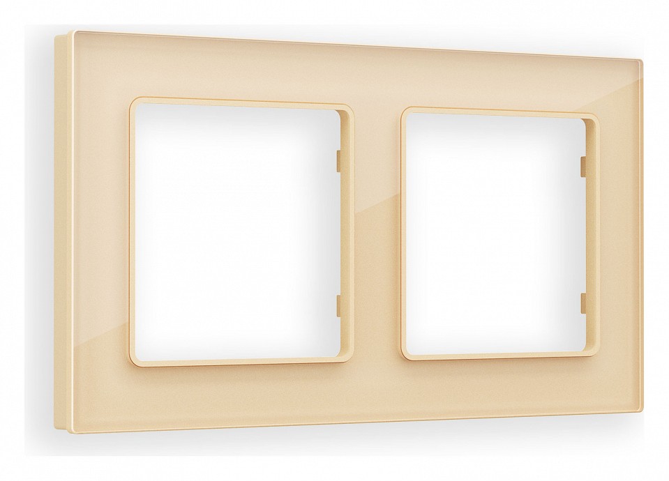 Рамка на 2 поста ambrella volt platos стекло органическое af330602