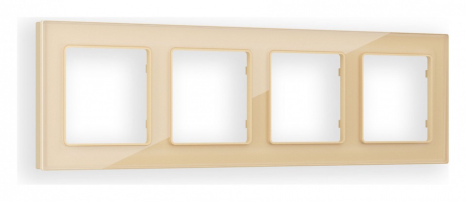 Рамка на 4 поста ambrella volt platos стекло органическое af330604