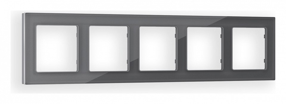 Рамка на 5 постов ambrella volt platos стекло органическое af330655