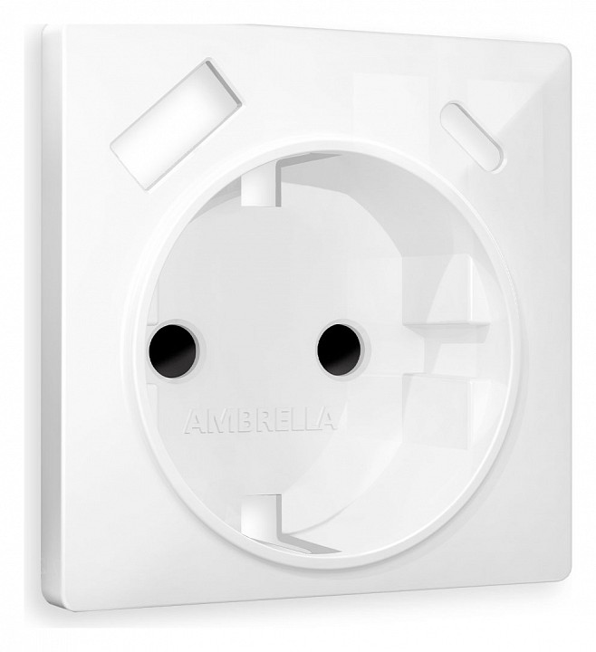 Накладка для розетки с заземлением и со шторками и 2хusb type a и c ambrella volt quant ap1100