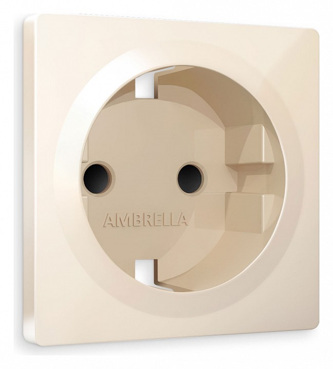 Накладка для розетки с заземлением и со шторками ambrella volt quant ap3070