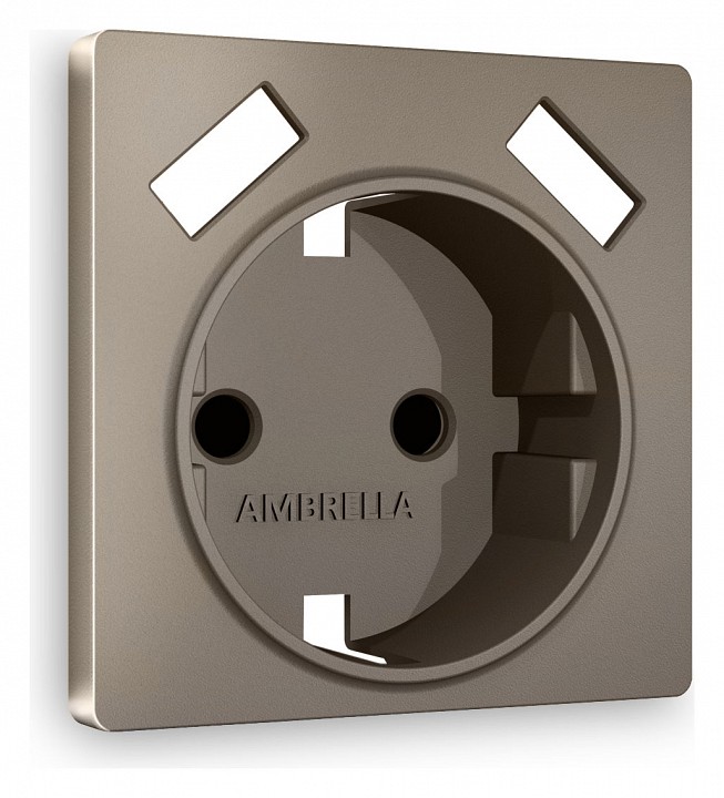 Накладка для розетки с заземлением и со шторками и 2хusb type a ambrella volt quant ap6390