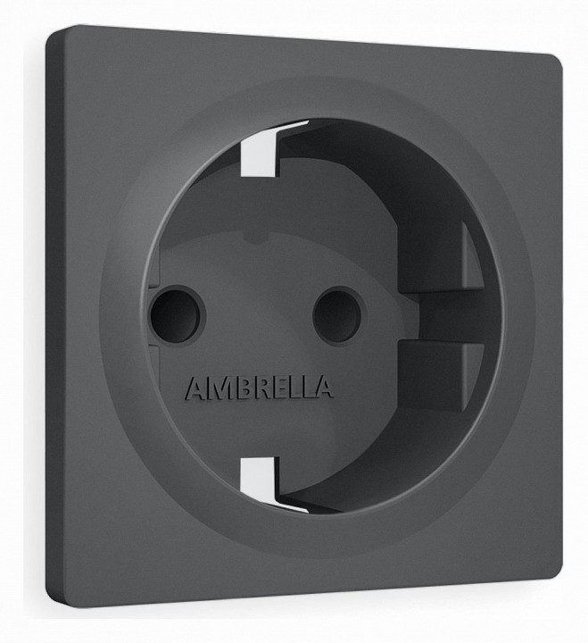 Накладка для розетки с заземлением и со шторками ambrella volt quant ap9070