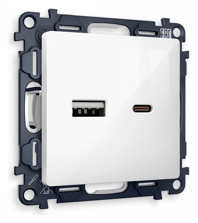 Розетка 2хusb type a и c без рамки ambrella volt quant ma111010