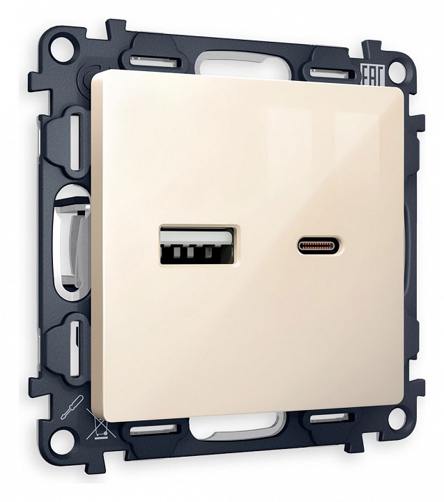 Розетка 2хusb type a и c без рамки ambrella volt quant ma311010