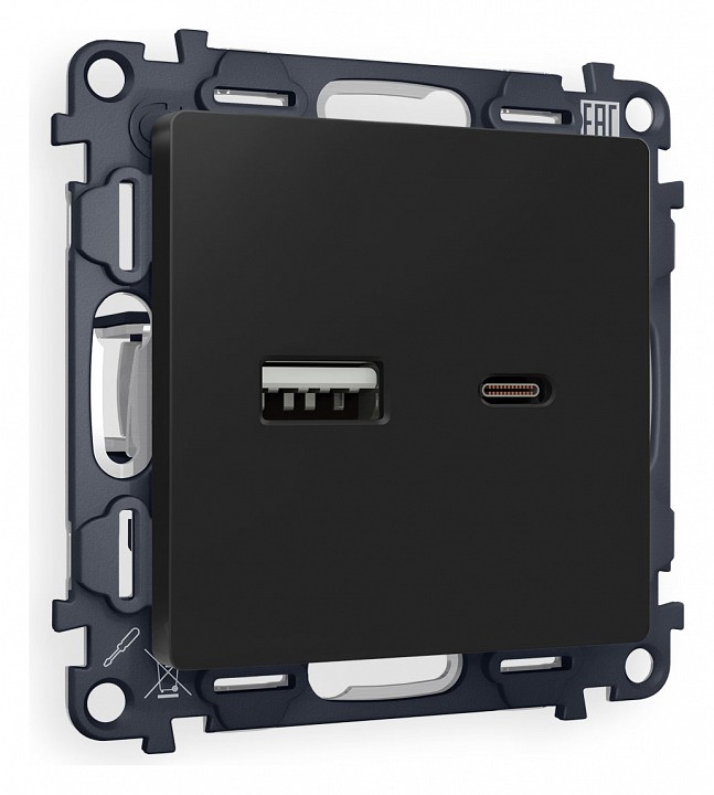 Розетка 2хusb type a и c без рамки ambrella volt quant ma811010