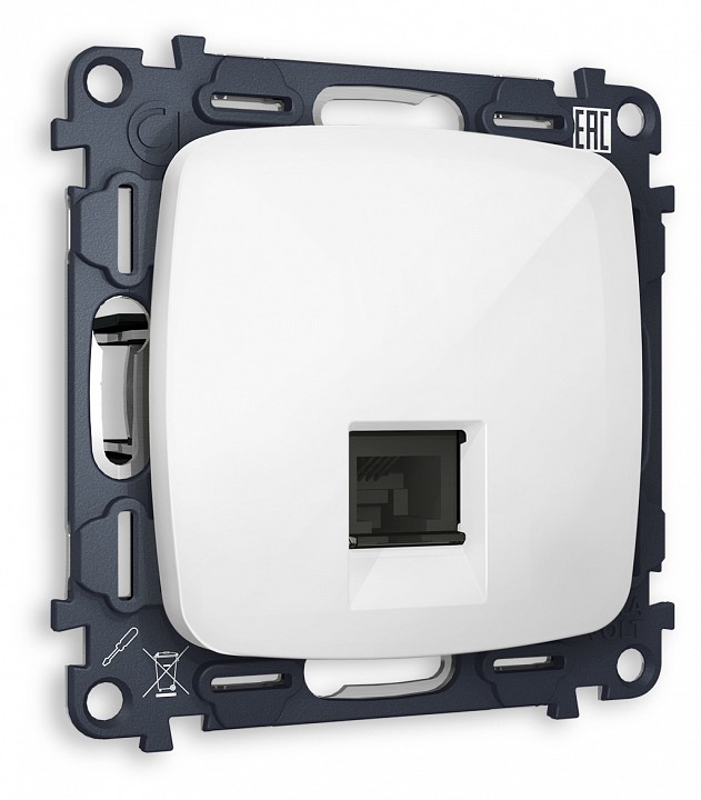 Розетка двойная ethernet rj-45 без рамки ambrella volt mo mo112010