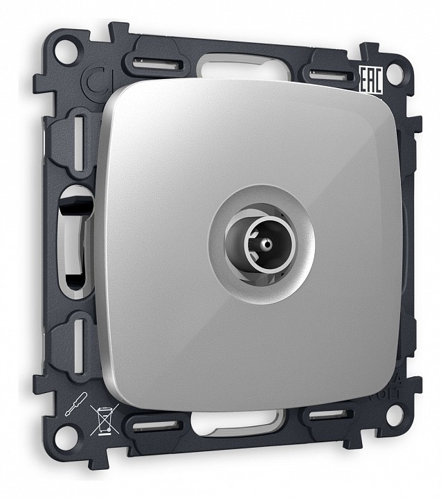 Тв-розетка проходная без рамки ambrella volt quant mo413030