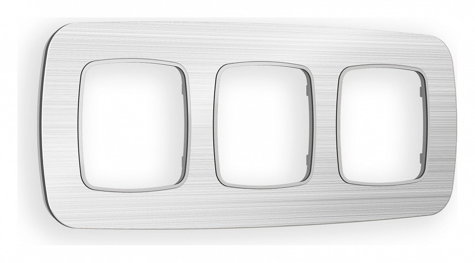 Рамка на 3 поста ambrella volt radian металл of580103