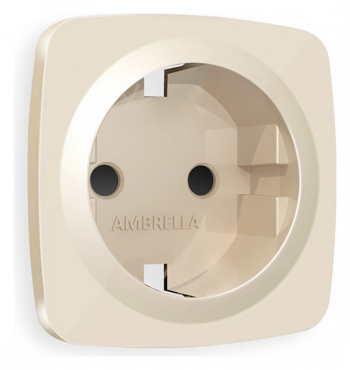 Накладка для розетки с заземлением и со шторками ambrella volt quant op3070