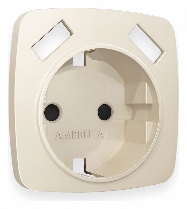 Накладка для розетки с заземлением и со шторками и 2хusb type a ambrella volt quant op3290
