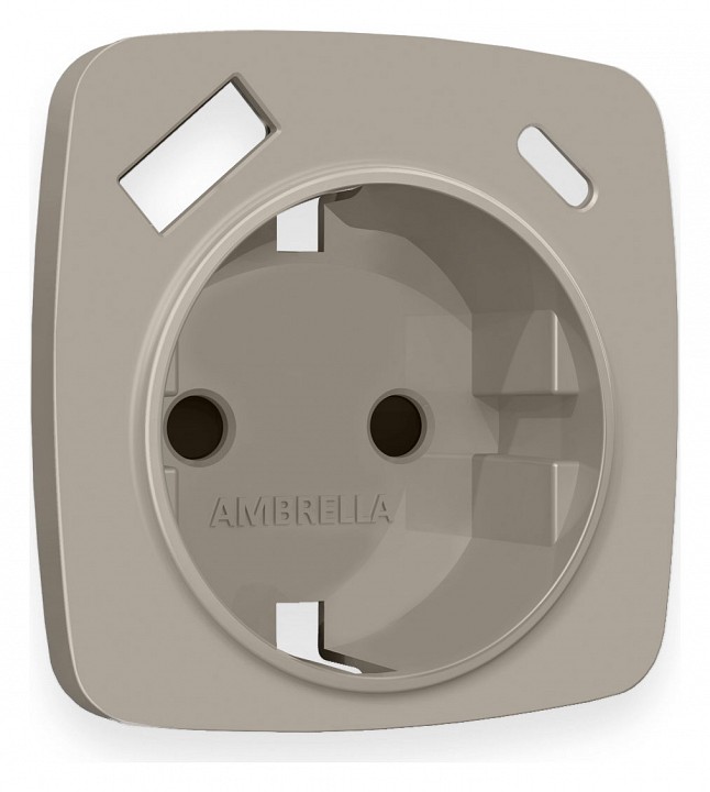 Накладка для розетки с заземлением и со шторками и 2хusb type a и c ambrella volt quant op3700