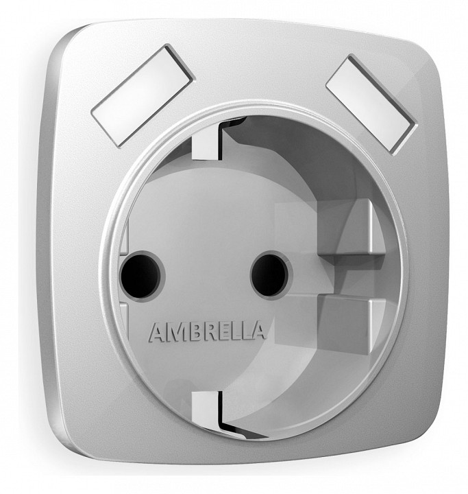 Накладка для розетки с заземлением и со шторками и 2хusb type a ambrella volt quant op4090