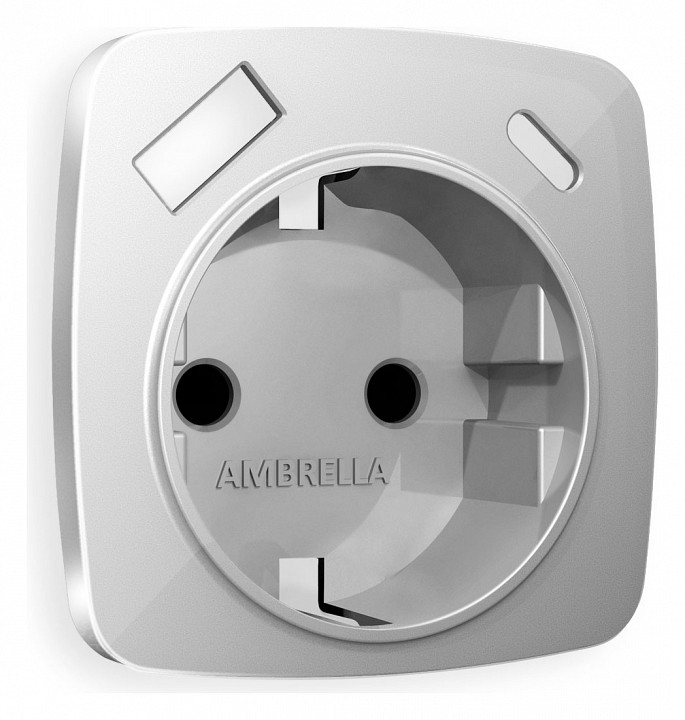 Накладка для розетки с заземлением и со шторками и 2хusb type a и c ambrella volt quant op4100