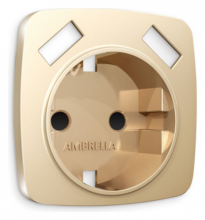 Накладка для розетки с заземлением и со шторками и 2хusb type a ambrella volt quant op6090
