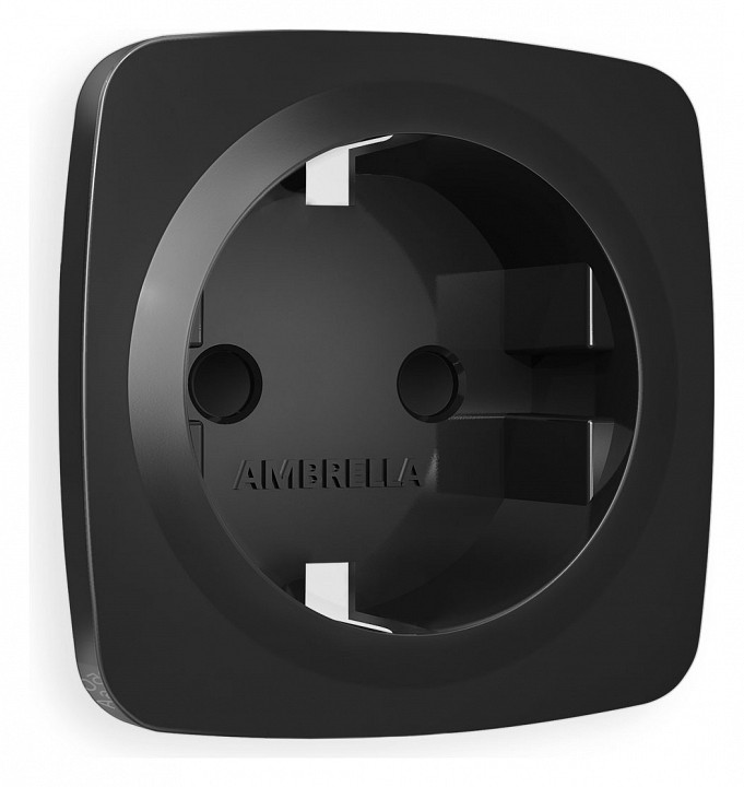 Накладка для розетки с заземлением и со шторками ambrella volt quant op8070
