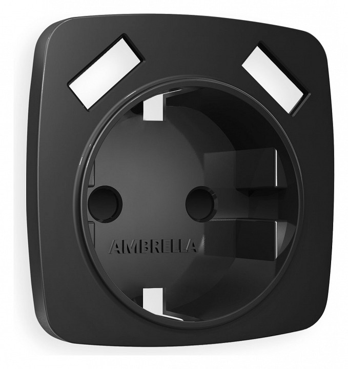 Накладка для розетки с заземлением и со шторками и 2хusb type a ambrella volt quant op8090