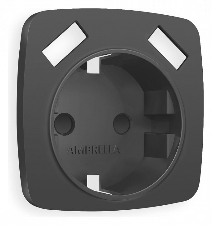 Накладка для розетки с заземлением и со шторками и 2хusb type a ambrella volt quant op9090