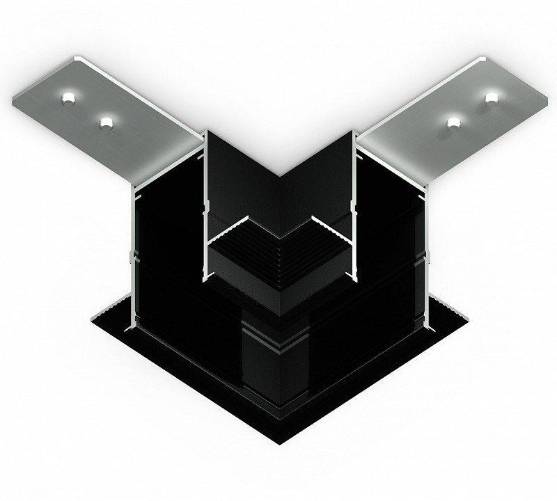 Соединитель угловой l-образный для треков встраиваемых ambrella light gl gl1040