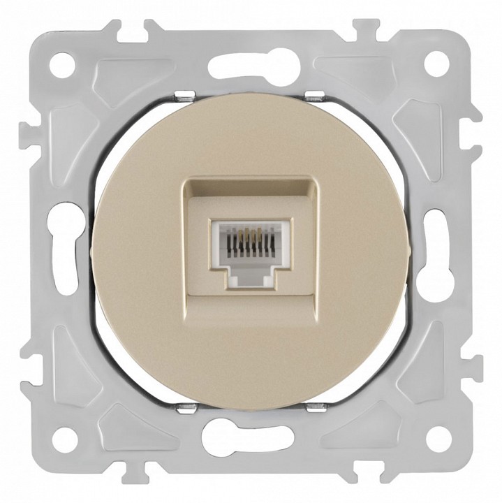 Розетка ethernet rj-45 без рамки arte milano am-202 202.45-1.shampan