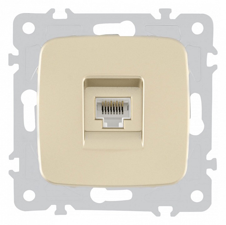Розетка ethernet rj-45 без рамки arte milano am-205 205.45-1.shampan