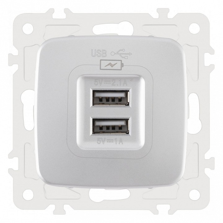 Розетка usb, Без рамки arte milano am-205 205.46-1.silver