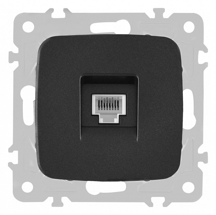 Розетка телефонная rj-11 без рамки arte milano am-205 205.51-1.black