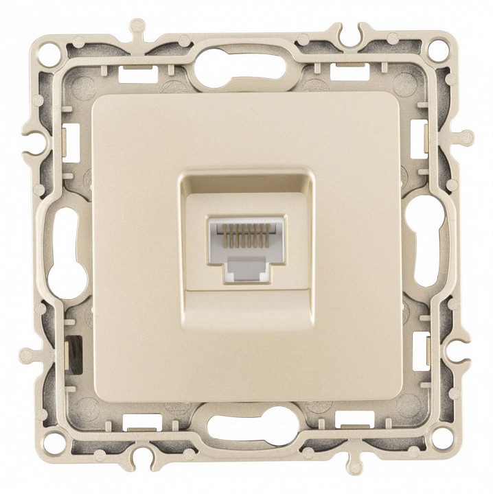 Розетка ethernet rj-45 без рамки arte milano am-217 217.45-1.shampan