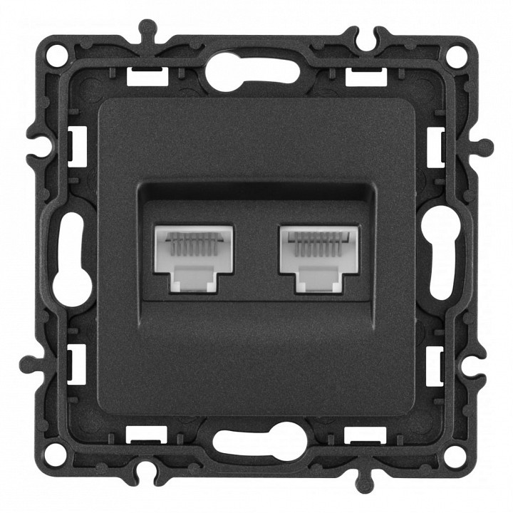 Розетка ethernet rj-45 без рамки arte milano am-217 217.45-2.black