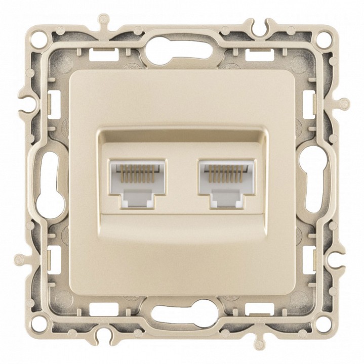 Розетка ethernet rj-45 без рамки arte milano am-217 217.45-2.shampan