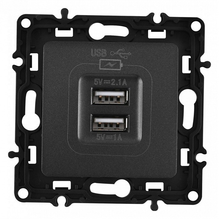 Розетка usb, Без рамки arte milano am-217 217.46-1.black