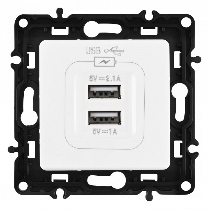 Розетка usb, Без рамки arte milano am-217 217.46-1.white