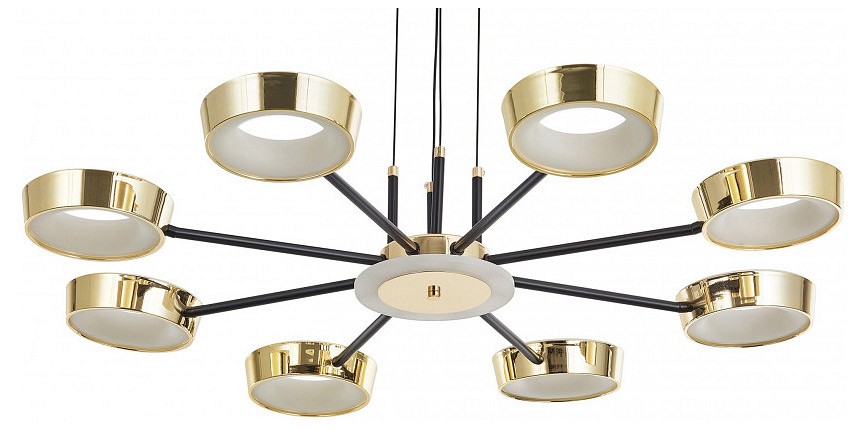 Подвесная люстра arte milano ferrara-71079 271079/8 bk/gd