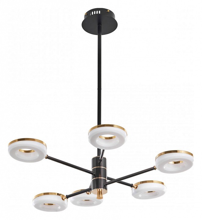 Люстра на штанге arte milano ferrara-72999 276699/6 bk/gd