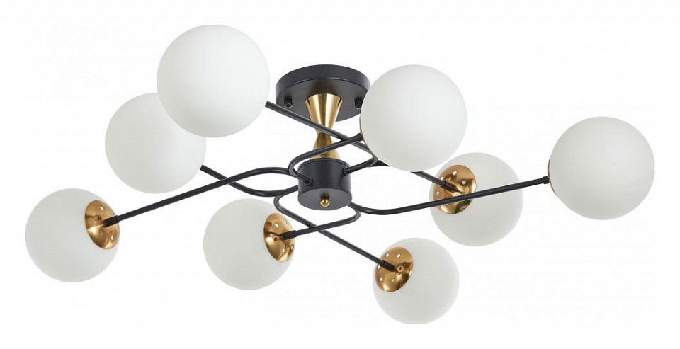 Люстра на штанге arte milano neapolis-76808 276808/8 bk/gd