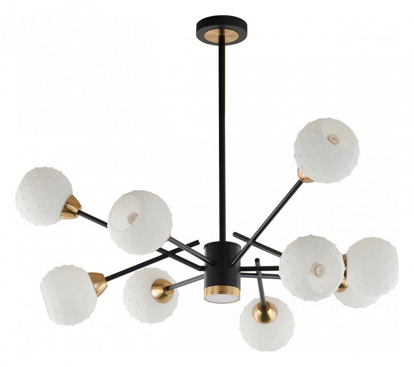 Люстра на штанге arte milano neapolis-78408 278408/8+1 bk/gd