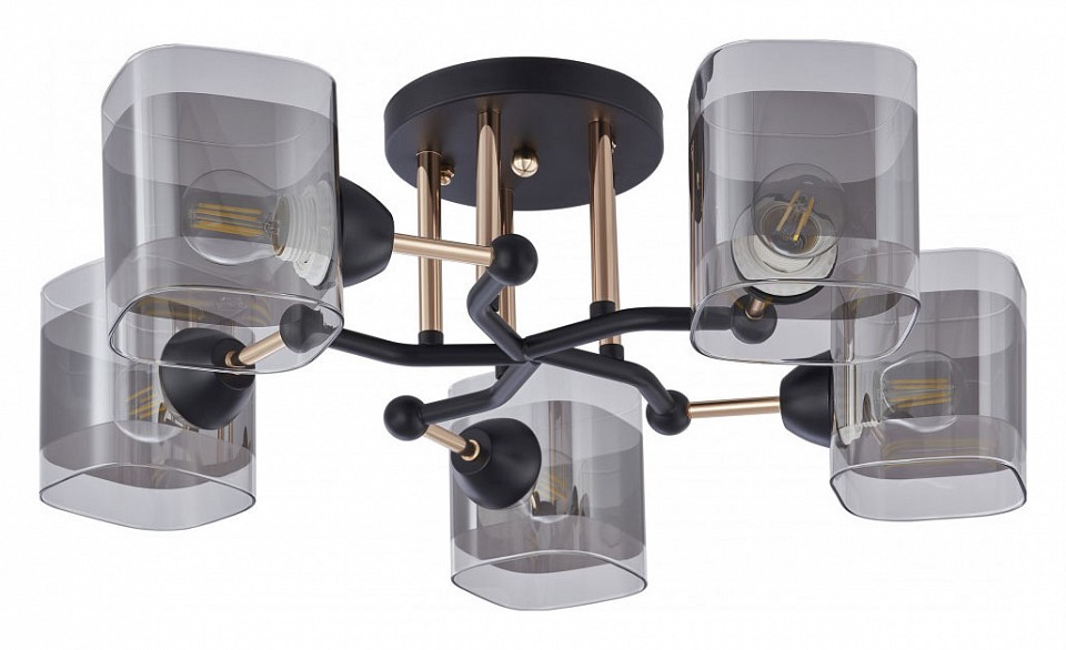 Потолочная люстра arte milano amalfi-324308 324308/5 bk+fg