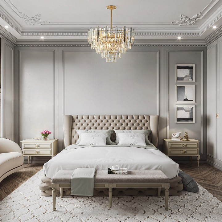 Люстра на штанге arte milano sorrento-4409 374409/9/300/570 gd