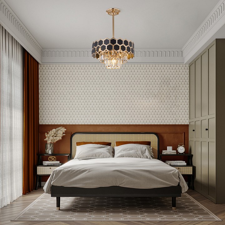 Люстра на штанге arte milano sorrento-5009 375009/3+2/300/380 gd