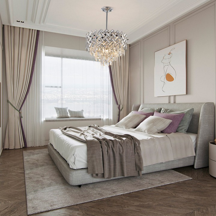 Люстра на штанге arte milano sorrento-8019 378019/7/300/470 cr