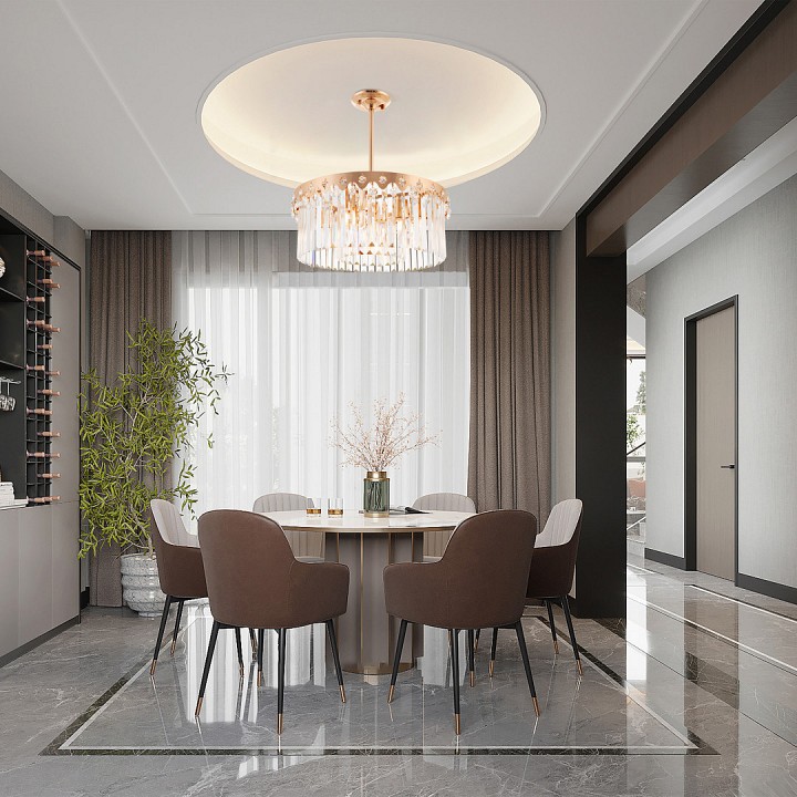 Люстра на штанге arte milano sorrento-8909 378909/6/300/490 gd