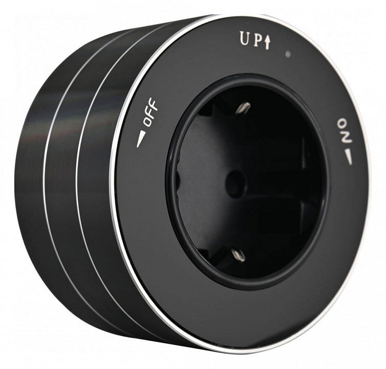 Розетка с заземлением на треке arte milano am-track-sockets 380011ts/es black