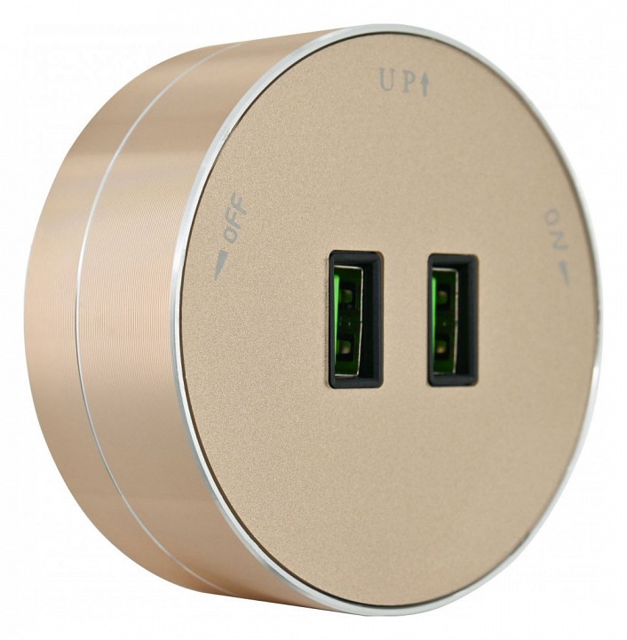 Розетка 2xusb на треке arte milano am-track-sockets 380011ts/usbx2 gold