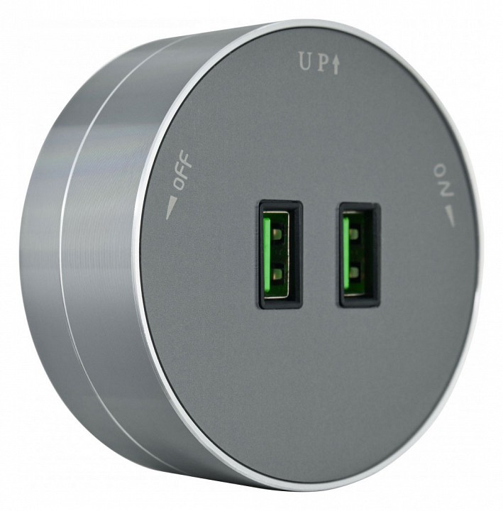 Розетка 2xusb на треке arte milano am-track-sockets 380011ts/usbx2 grey
