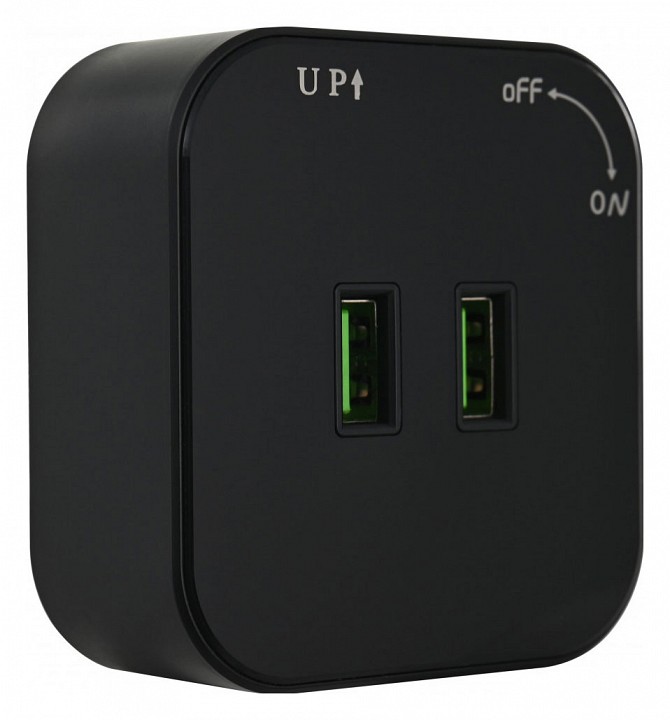 Розетка 2xusb на треке arte milano am-track-sockets 380022ts/usbx2 black