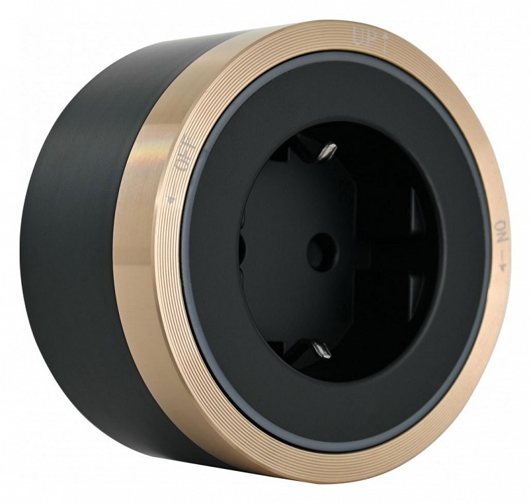 Розетка с заземлением на треке arte milano am-track-sockets 380066ts led/es gold