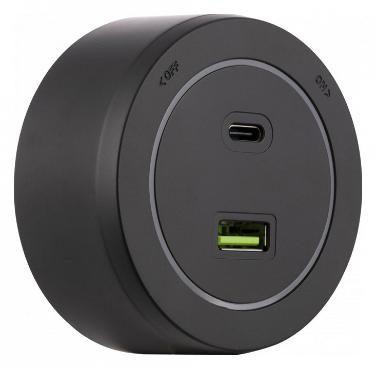 Розетка usb и type c на треке arte milano am-track-sockets-39 399731ts/usb-type-c black