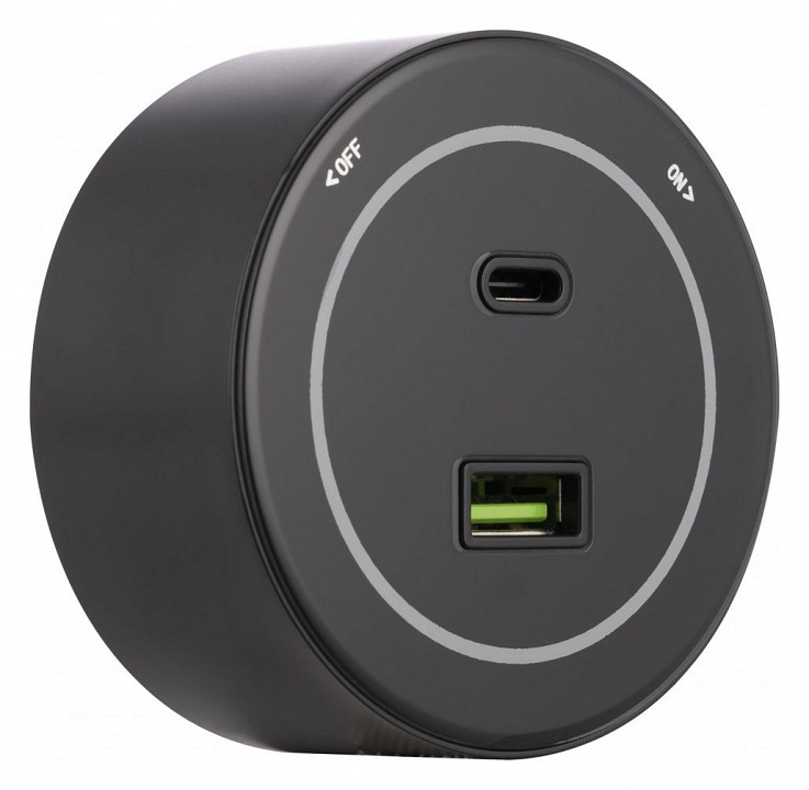 Розетка usb и type c на треке arte milano am-track-sockets-39 399732ts/usb-type-c black
