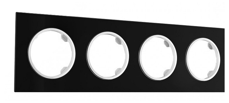 Рамка на 4 поста arte milano am-502.01 502.01-4.black